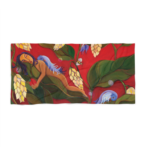 Birds and Bees Beach Towel