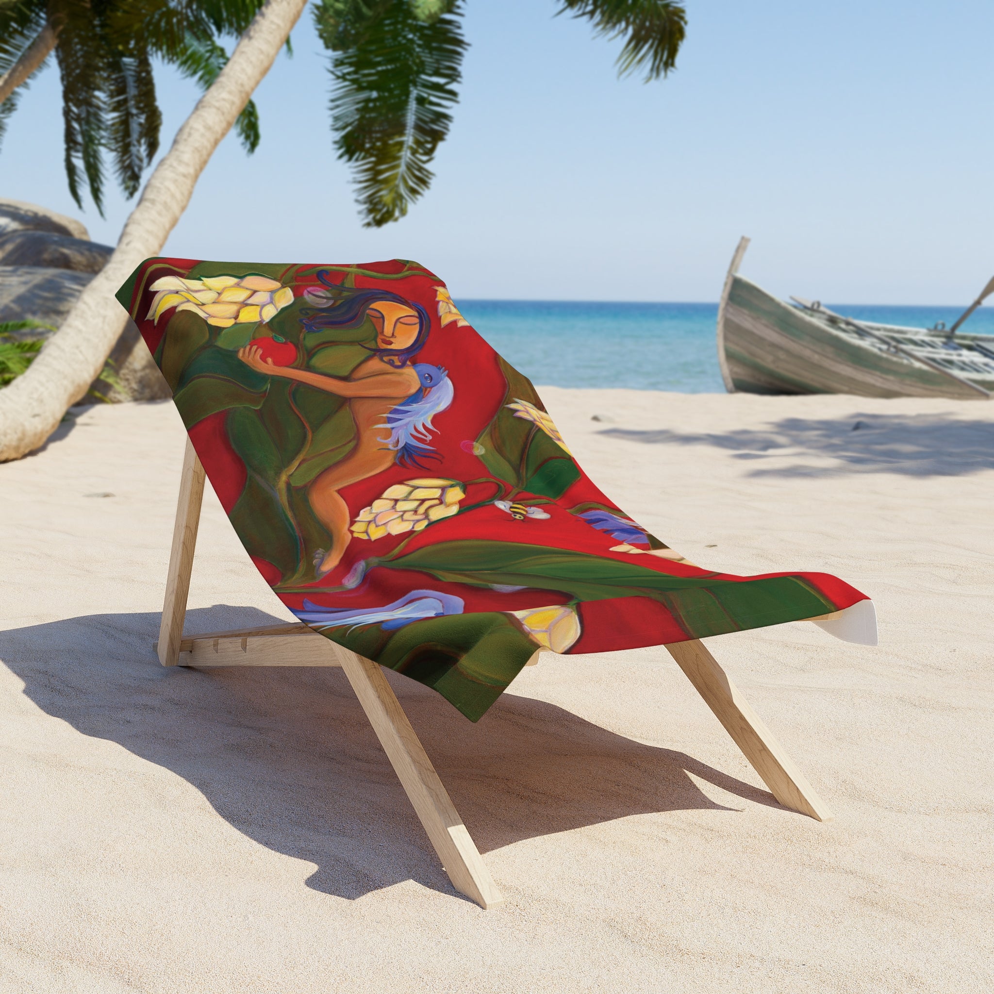 Birds and Bees Beach Towel